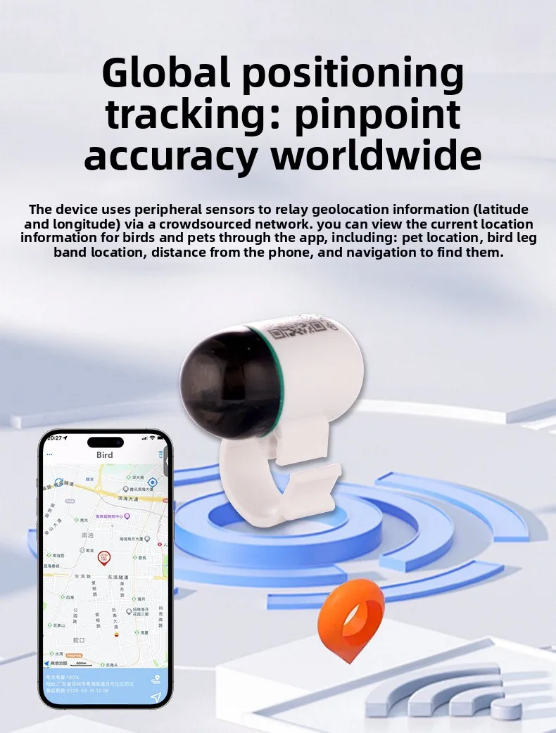 forReal-Time GPS locator for Pigeons and Loros Outdoor Flight locator Leg Bands and Ring Pigeon Piogeon Bird Positioning