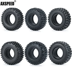 AXSPEED 4Pcs 50mm 54mm Terrain Rubber Wheel Tires 1.0 inch for Axial SCX24 Deadbolt Wrangler Gladiator Bronco RC Crawler Car