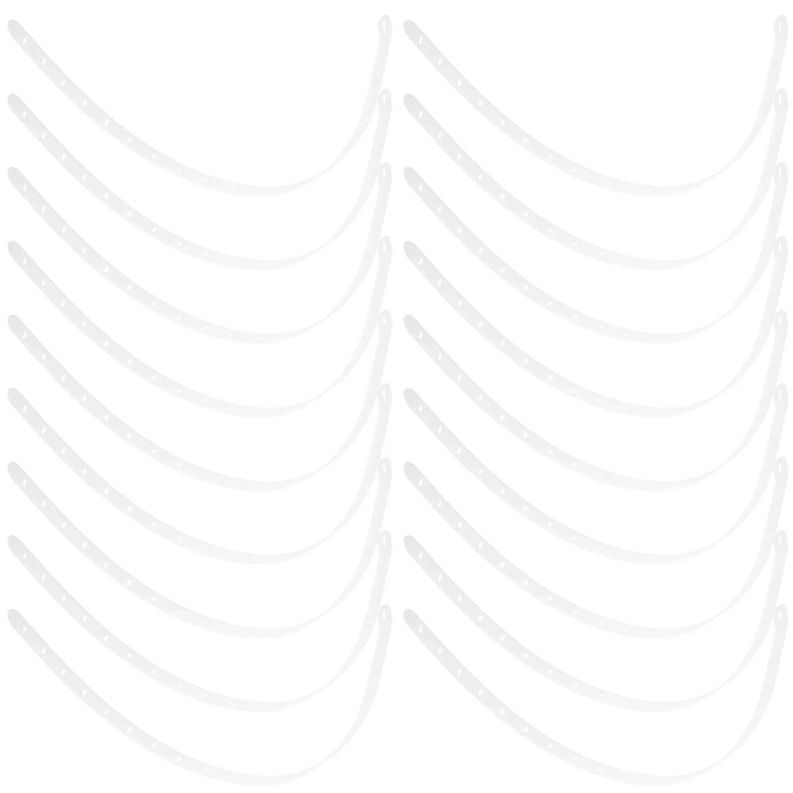 

20pcs Clothes Hanger Connecting Strips Plastic Non-Slip Closet Organizer Hanger Connector Display Strips Wardrobe Space Saver