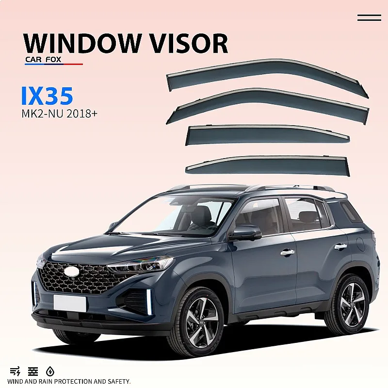 

For Hyundai IX35 2010-2018+ Car Window Visor Rain Sun Shade Awning Auto Accessories Styling