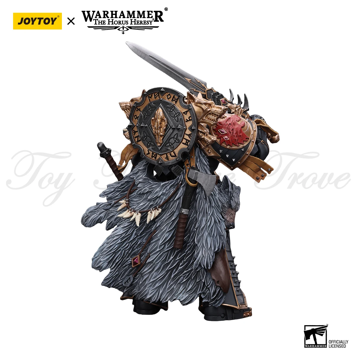 【在庫あり】JOYTOY 1/18 ウォーハンマー 30k アクションフィギュア スペースウルブズ レマン・ラス 第6軍団のプリマーチ アニメモデル おもちゃ ギフト