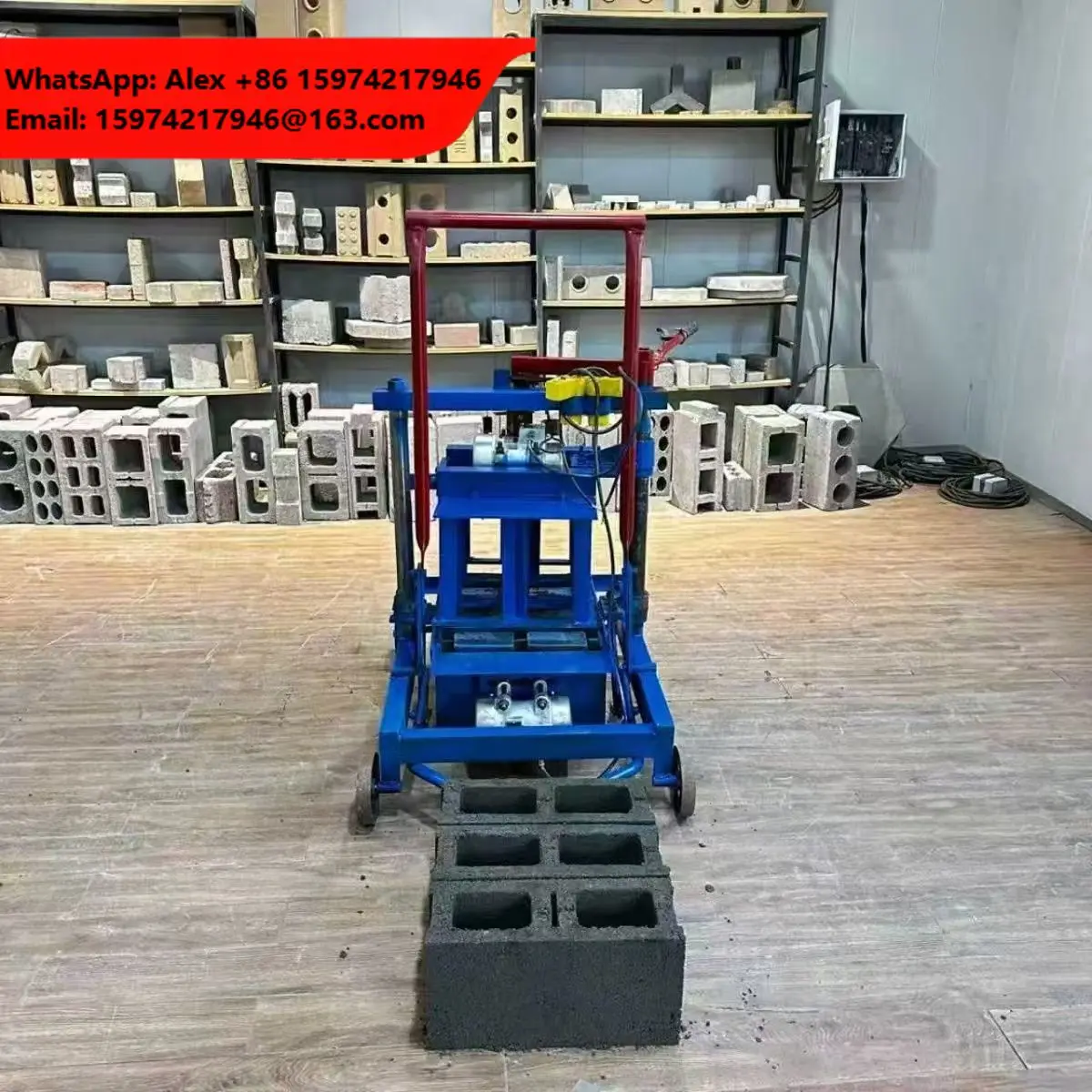 2-45 Industrial Electric Mobile Interlock Block Making Machine With Motor Hollow Sand Brick Production Line 220V/380V MD Brand