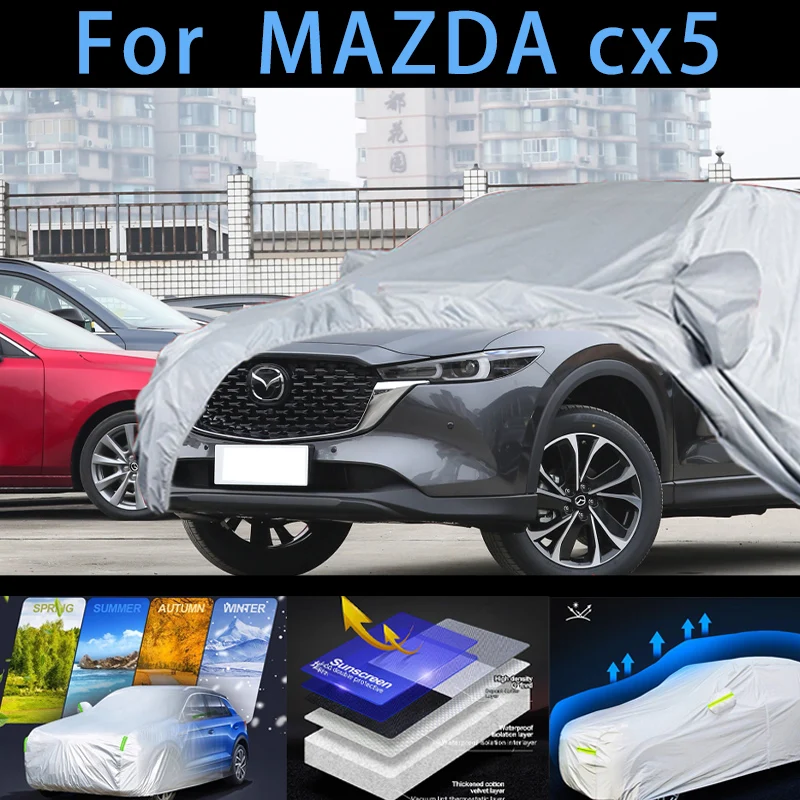 

For MAZDA cx5 Outdoor Protection Full Car Covers Snow Cover Sunshade Waterproof Dustproof Exterior Car cover protection