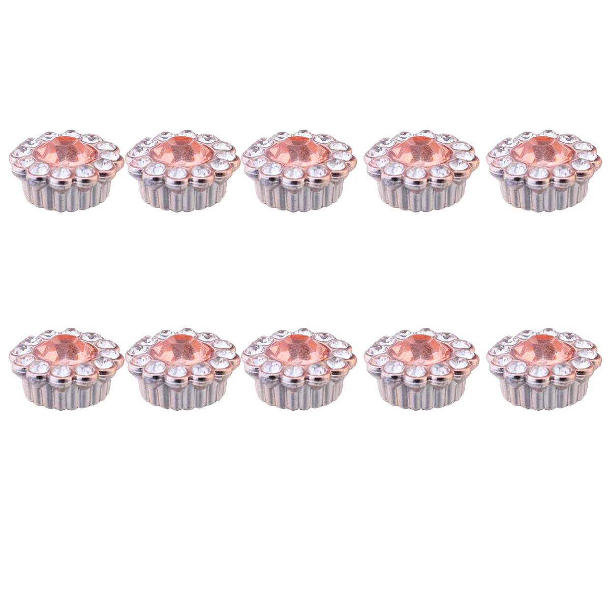 

50pcs Pearl Flower Center Embellishment Abs Flat Back Diy Accessories For Hairband Bag Gift Wrapping Decoration Craft
