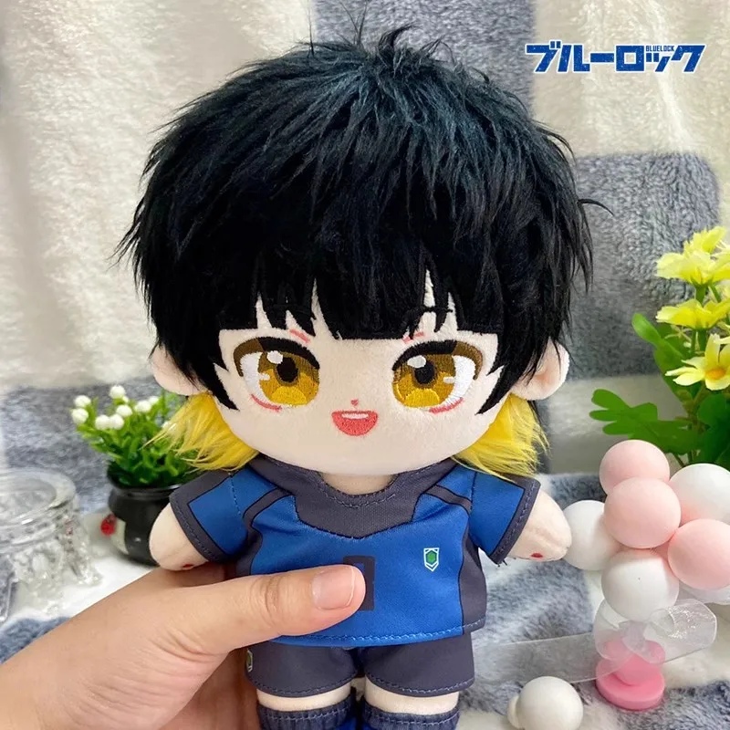 Anime Bachira Meguru bambola di peluche 20 cm BLOCCO BLU Vestiti Morbido cuscino farcito Blocco blu Bambole di peluche Giocattoli Vacanze Regalo di compleanno Bambini