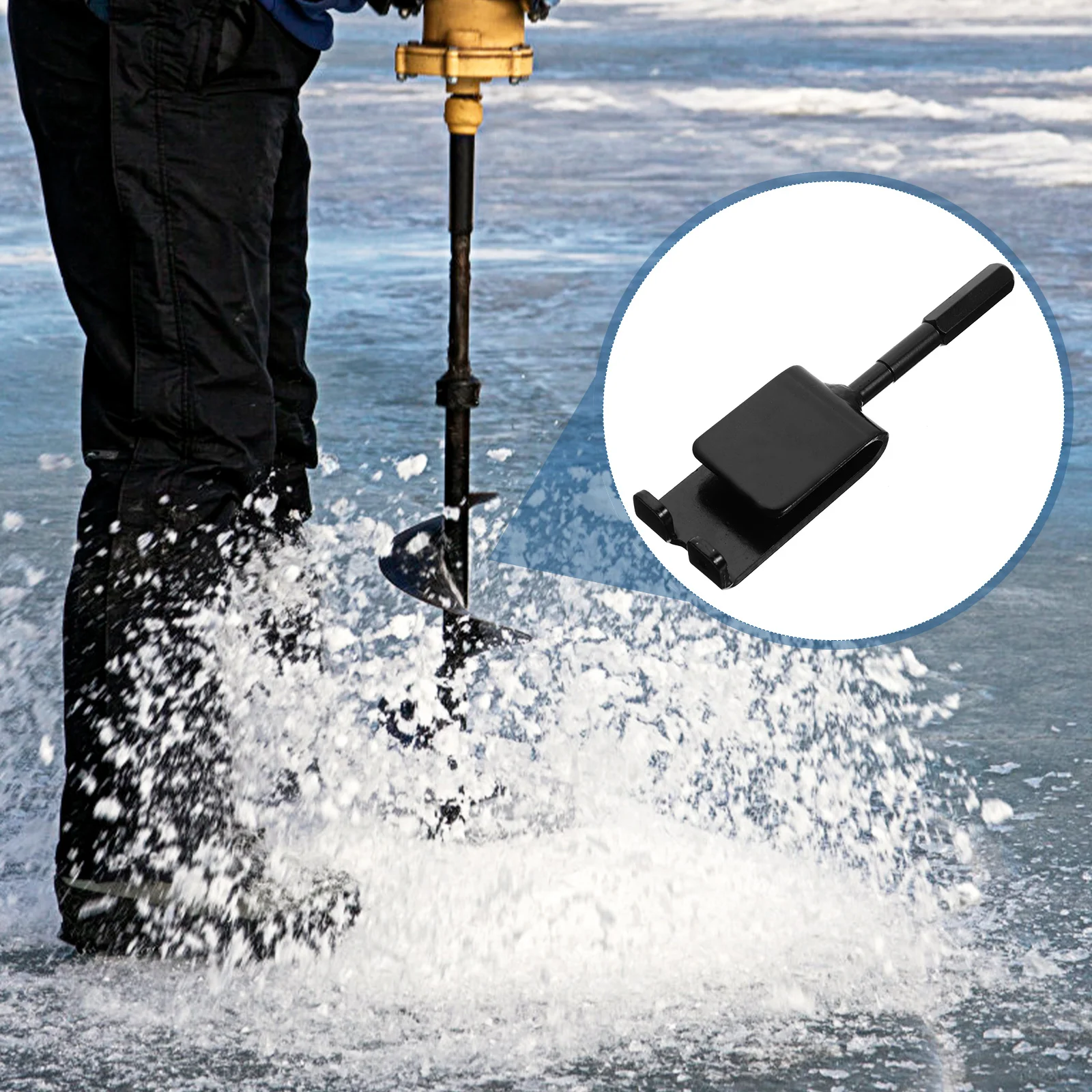 

Ice Anchor Drill Adapter 13Mm Robust Build for Fixing Tent Nails Brackets Ice Fishing Drill Gear Tools