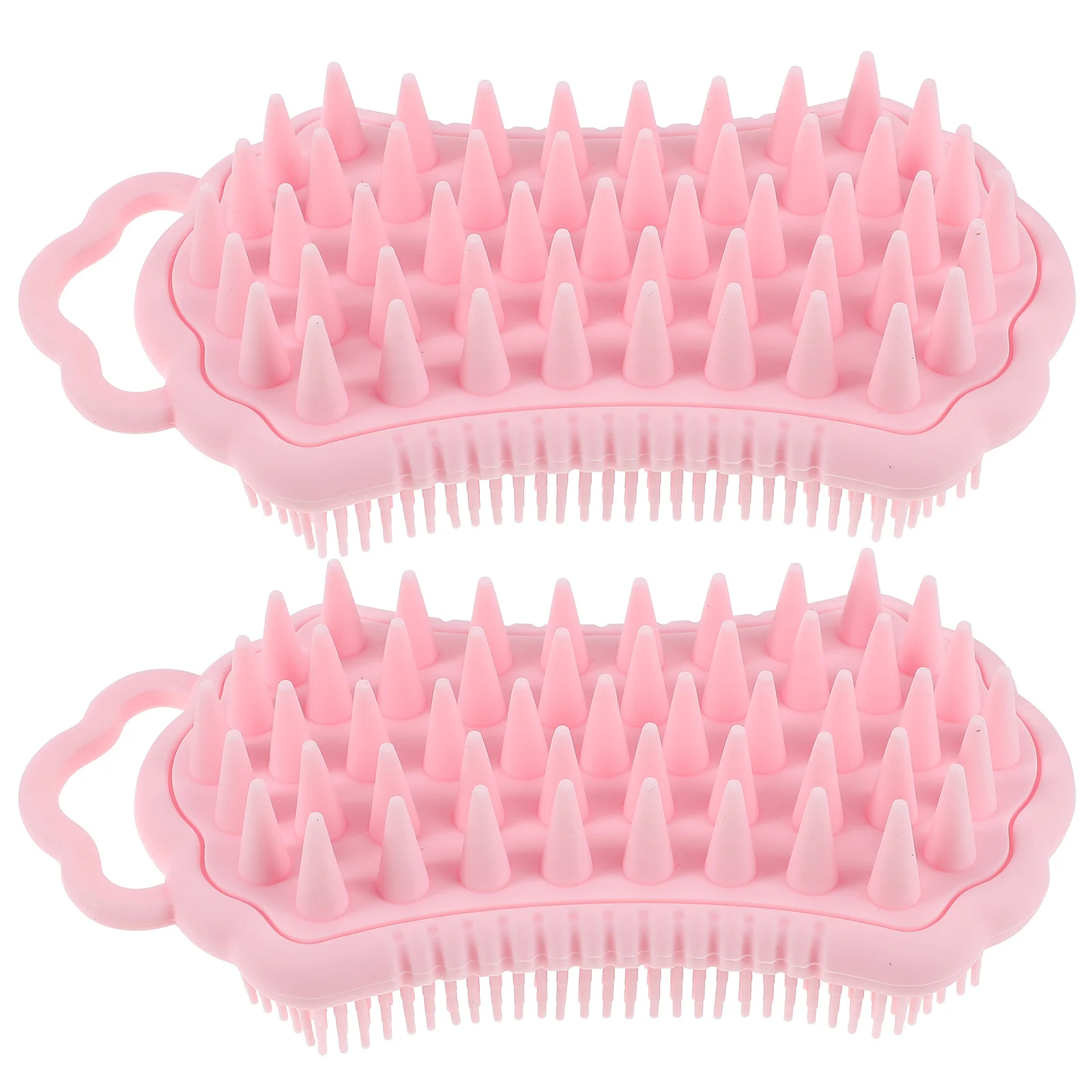 

2Pcs Massage Hair Scalp Brush Silicone Body Scrubber Gentle Bristles for Shower Bathing Exfoliating Scalp and Body Cleansing