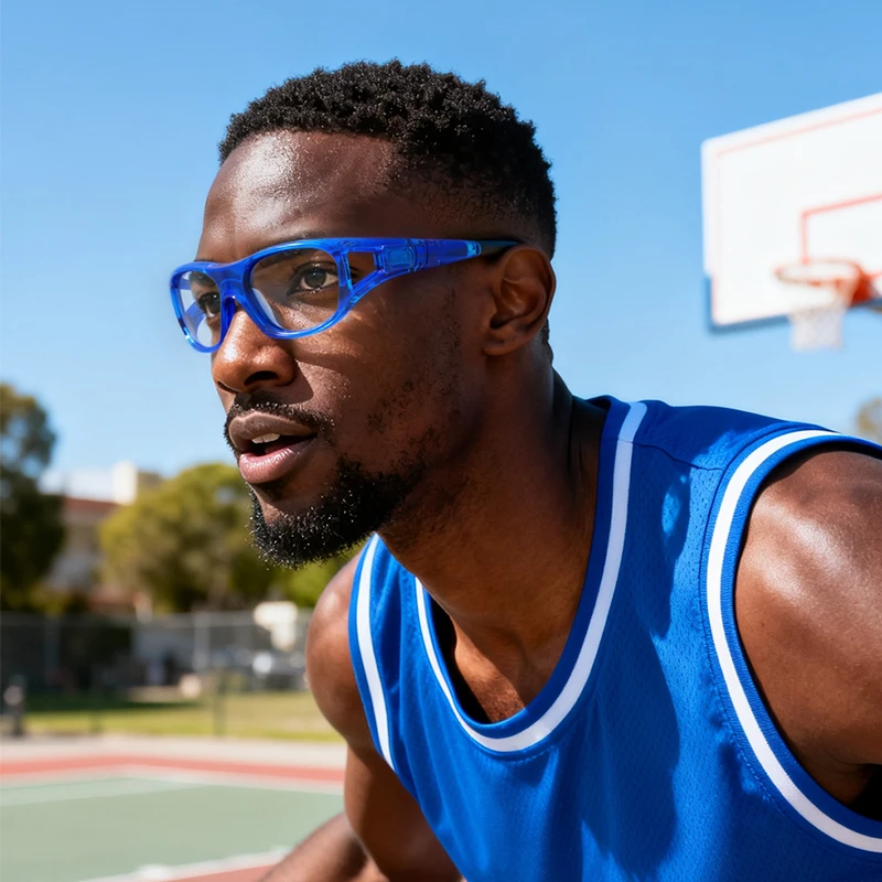 New detachable basketball sports glasses, men's and women's football anti-collision goggles, riding glasses, running glasses