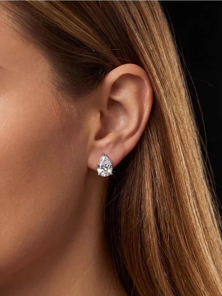 0,8 CT Moissanit-Diamant-Ohrringe in Tropfenform für Damen, ideal für Jubiläen, Partys und Hochzeiten, glänzend, hochwertige, modische Schmuckstücke. – Detail 2
