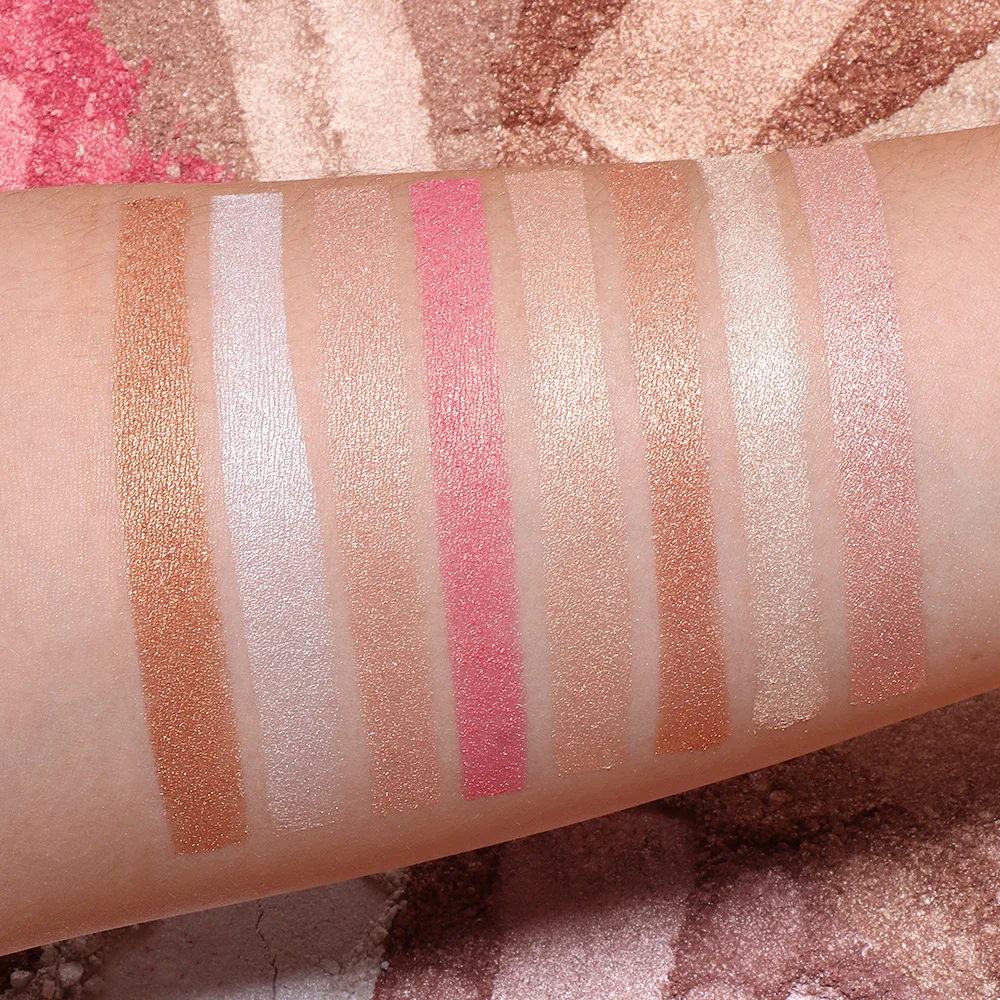 8 Color Baked Highlighter & Contour Palette Face Sculpting Powder for Cheekbones Nose All Day Wear Makeup Travel Friendly