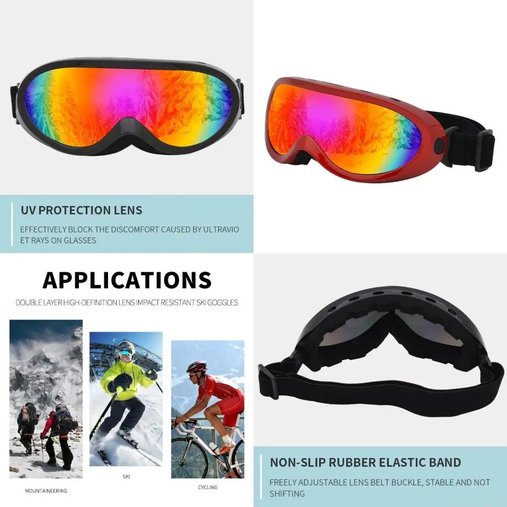 

U2JB креативные модные очки для сноуборда, пескозащитные, анти-УФ-защитные очки для катания на лыжах