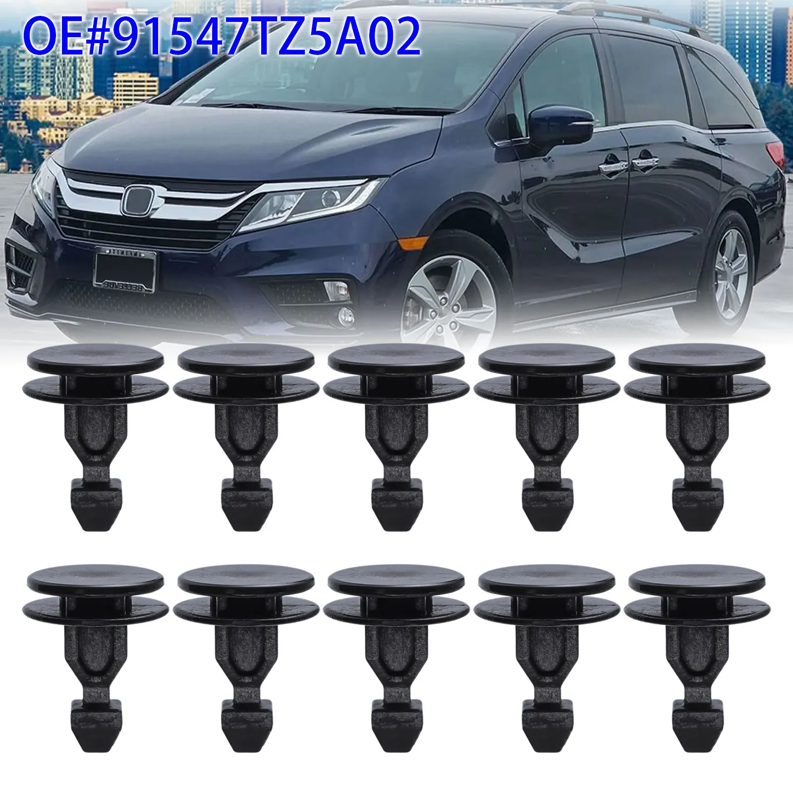 For Honda Odyssey Pilot Ridgeline Engine Bulkhead Cover Striker Retainer Trim CLIPS 91547-TZ5-A02 Engine Cover fastener