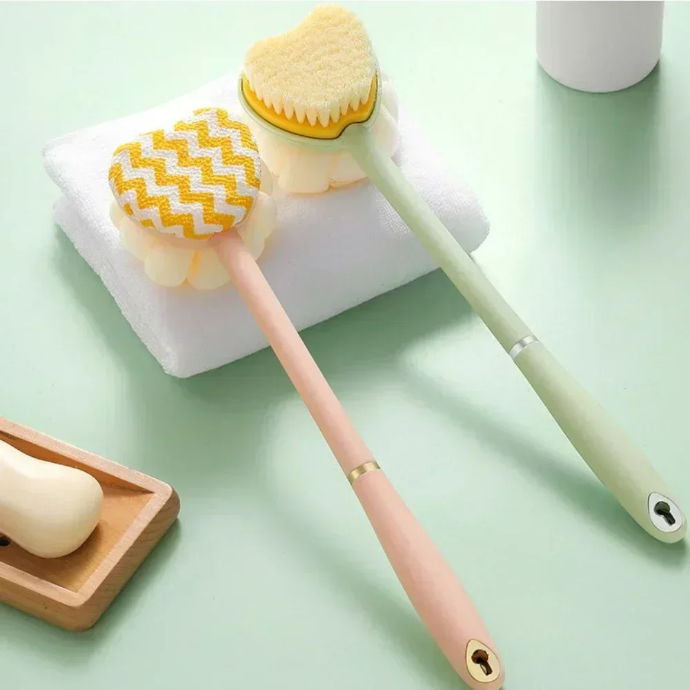 

Two Sides Shower Body Brush Long Handle Bathroom Wash Brush Bathing Massage Back Body Scrubber Exfoliating Brush Bath Supplies