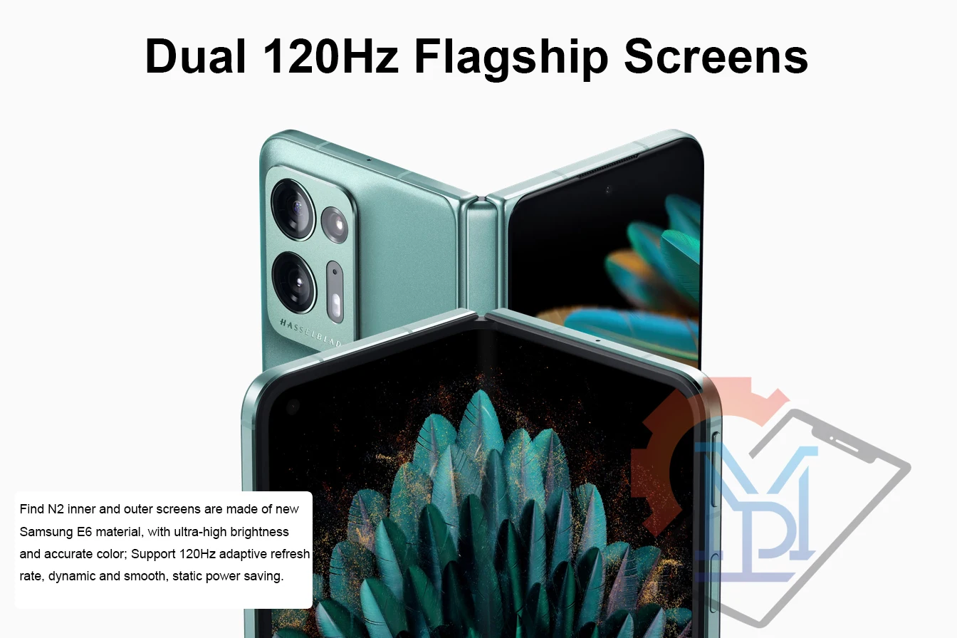 New Original OPPO Find N2 5G Foldable Phone 7.1 Inches AMOLED 120Hz Snapdragon 8+ Gen 1 Android 13 Camera 50.0MP Smartphone