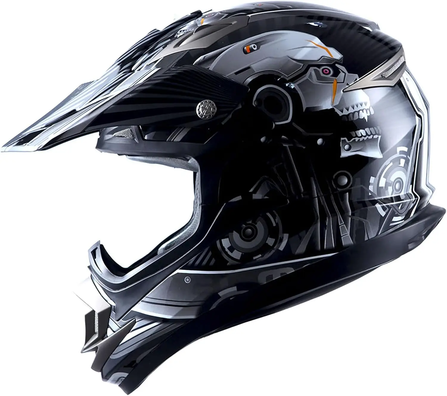 Adult Motocross Helmet Off Road MX BMX ATV Dirt Bike Mechanic HGXP14B Carbon Fiber Black HGXP14B