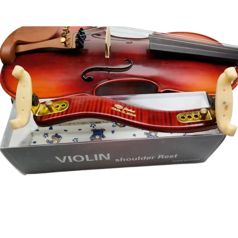 Adjustable Maple Wood Violin Shoulder Rest 4/4 3/4 Fiddle, Durable Support for Violinists