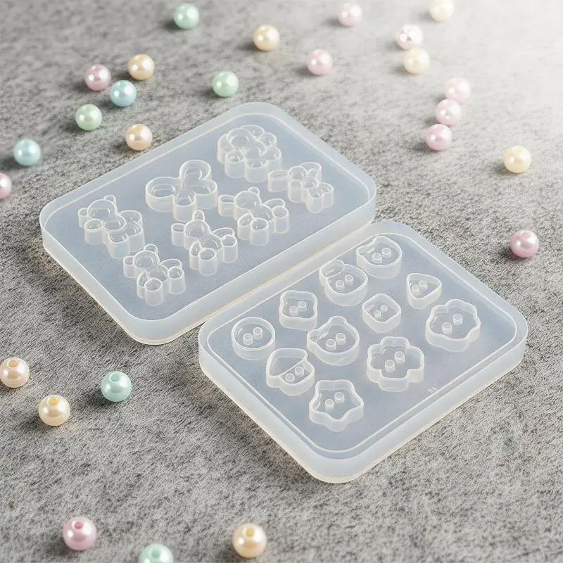 Nail Art Button Mold 1/2Pcs Portable New Design Hand Applied Nail Decor Tool for Travel Manicure Home DIY Use