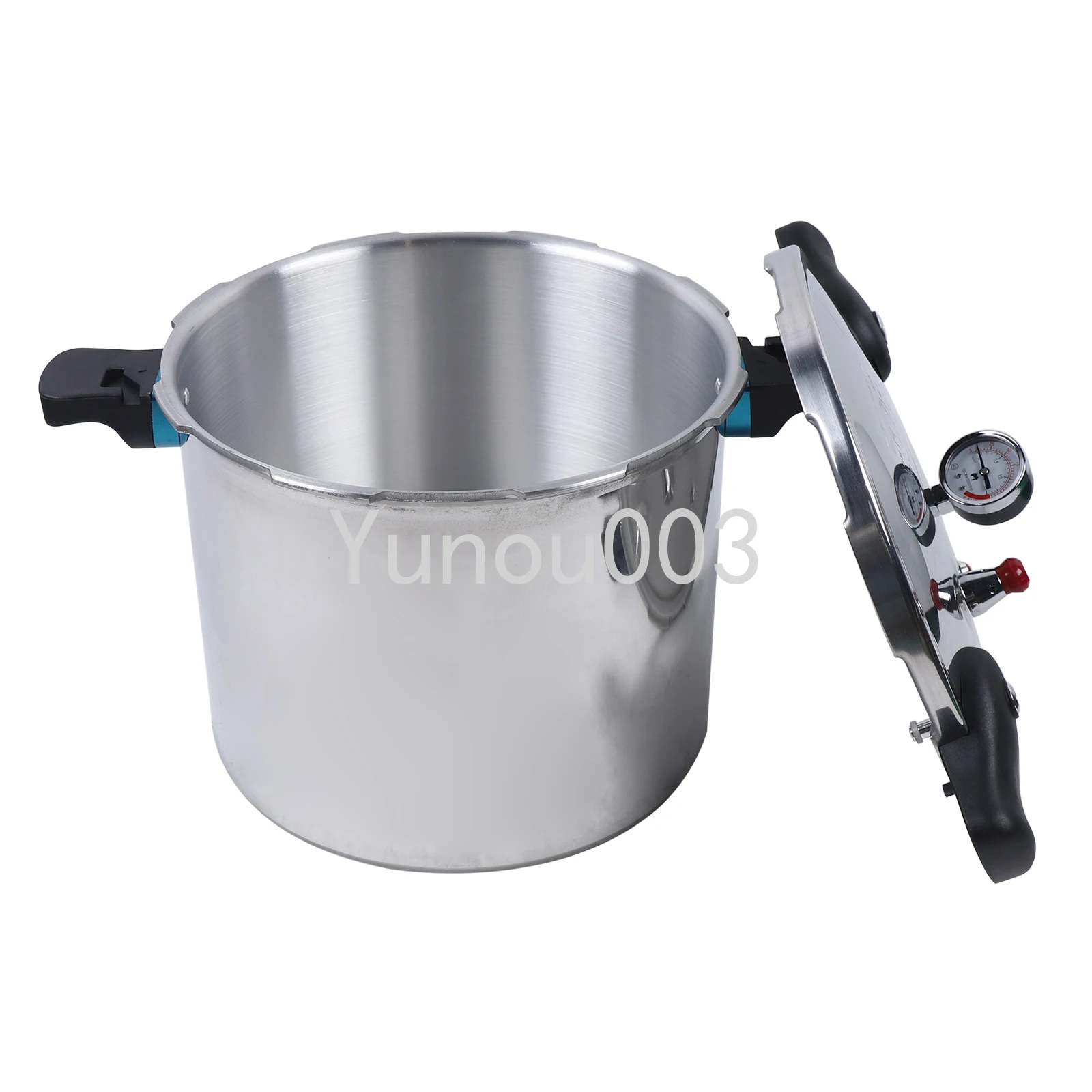 22L Aluminium Pressure Cooker Commercial Kitchen Large Capacity Pressure Cooker Canner Pot with Steam Guage