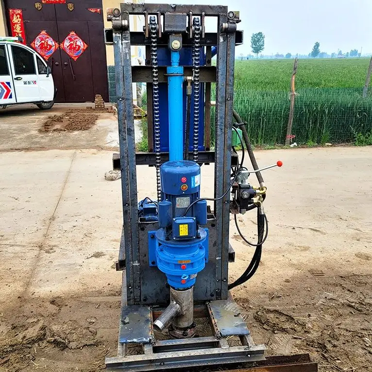 

Портативная электрическая буровая установка для скважин, легкая, гидравлическая, мини-буровая машина для бурения на 100 м, для дома, хит продаж