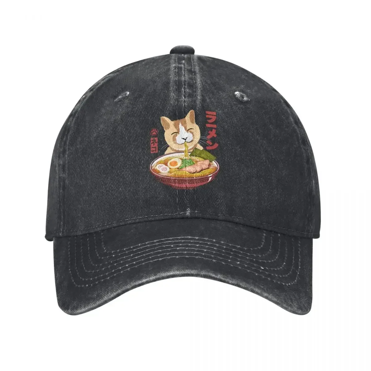 Cat Love Ramen Racerback Baseball Cap Cotton Hats Cowboy Caps Unisex