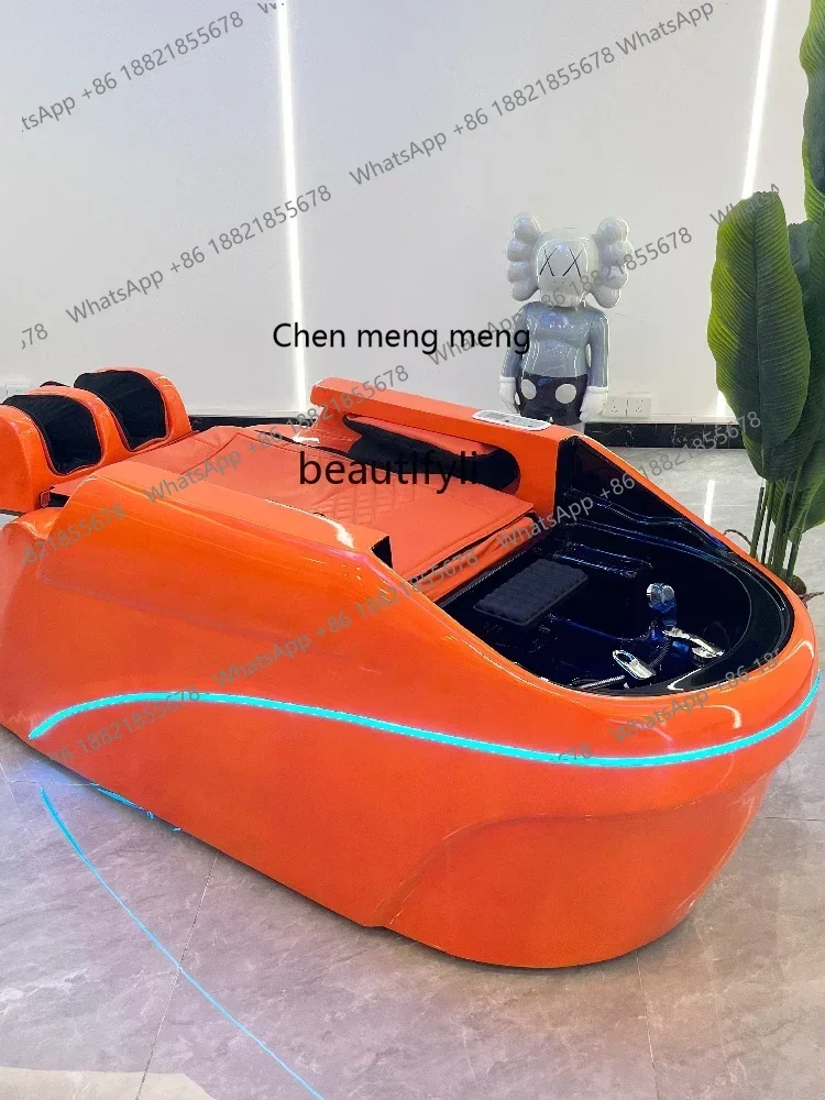 X سرير شامبو للتدليك الكهربائي الذكي، سرير علاج لتدوير المياه وتبخير الرأس #3