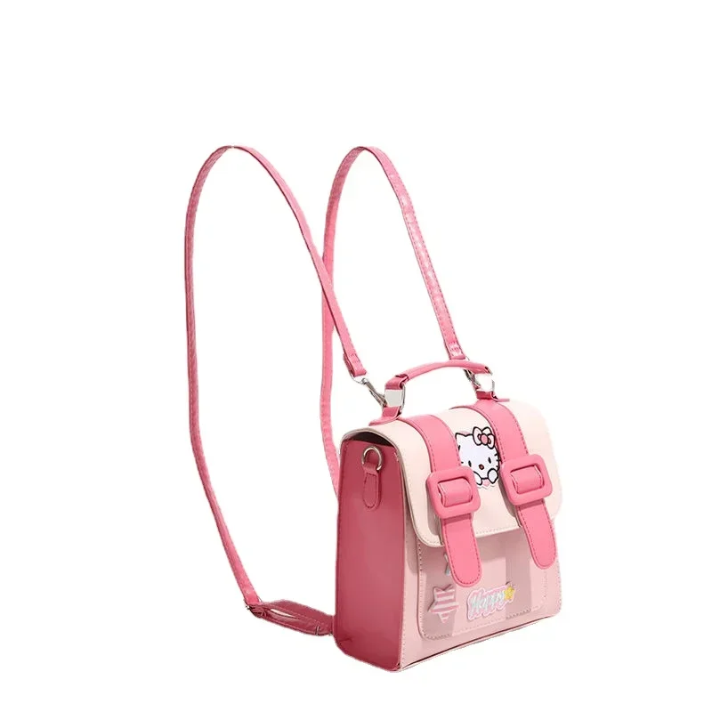 Sanrio Hello Kitt Dopamine Cambridge Bags Pink Fashion Single Shoulder Bag Sweet Cool Girl Crossed Small Square Bag Simplicity