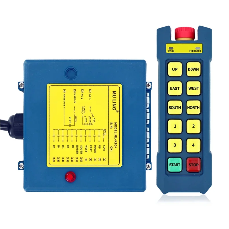 리모컨 무선 크레인 리모컨, ML-K10 + Ip68, 공장 가격 10 채널