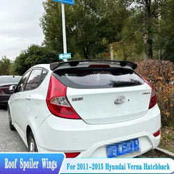 For 2011-- 2015 Hyundai Verna Hatchback Rear Window Roof Spoiler Lip Wings ABS Plastic Primer Black Tuning Body Kit Accessories