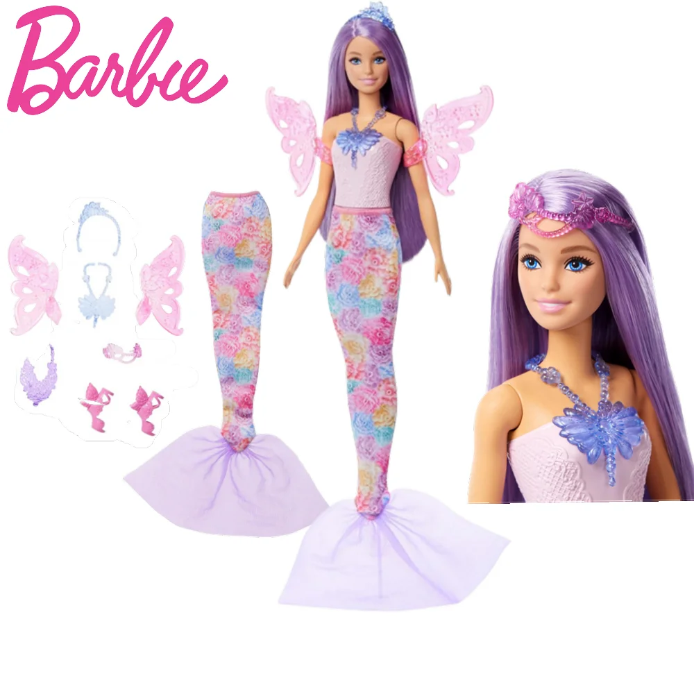 

2025 New Original Barbie Doll with Clothes & Accessories Mermaid Dolls for Girls Christmas Gifts Top Brand Toys for Children