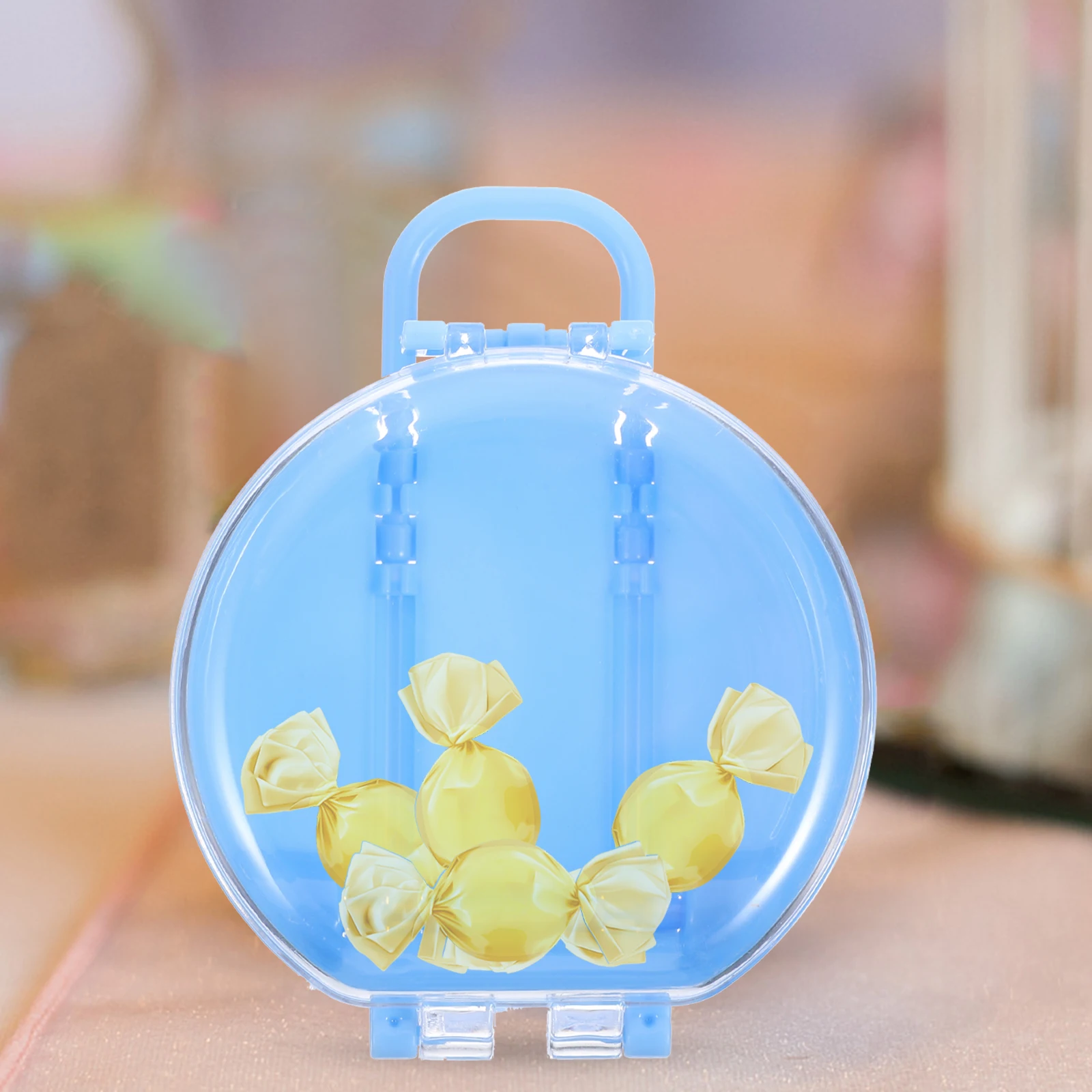 

12 Pcs Trolley Box Packaging Candy Case Container Wedding Party Supplies Favours Boxes Mini Suitcase Favor Small Bridesmaid