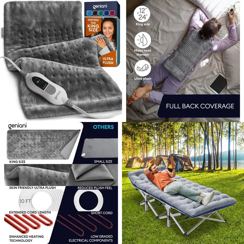 

«Термоэлектрическая подушечка для облегчения боли в спине и судорогах, идеально подходит для женских особых дней и подарков, совместимая с FSA и HSA, автоматическое отключение