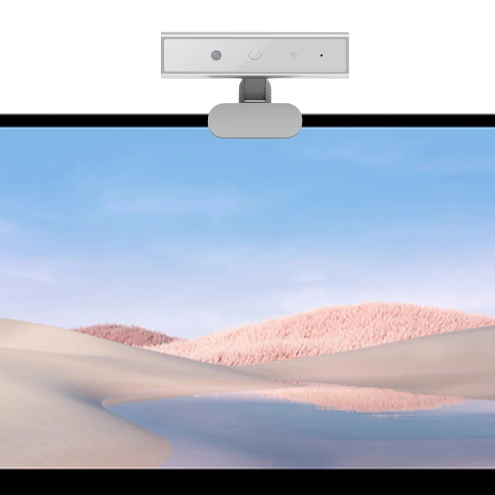 헬로 USB 컴퓨터 웹캠용 싱글 마이크가 포함된 식별 로그인 웹 카메라 블랙-BCBW