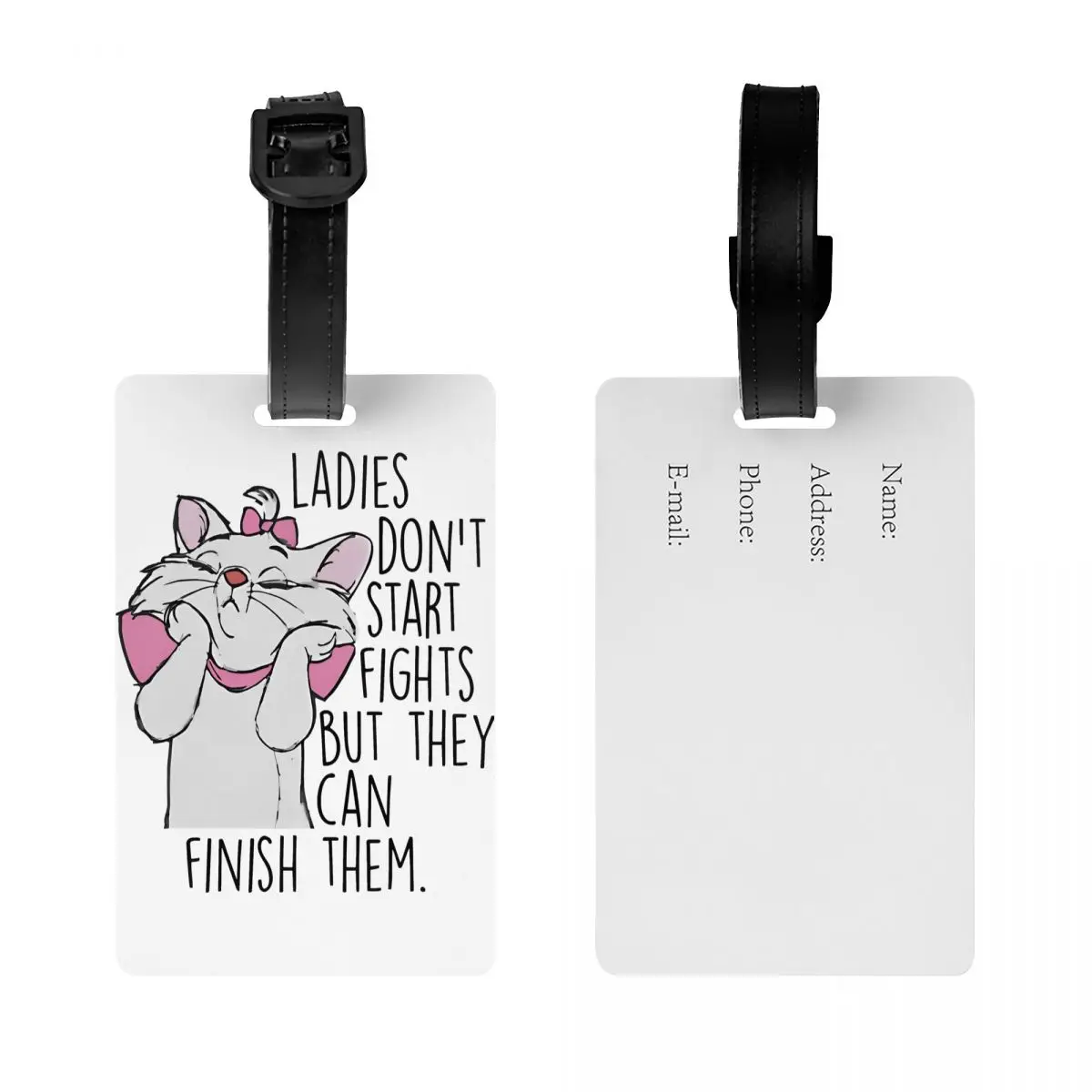 Aristocats Marie Cat niedlichen Kätzchen Gepäck anhänger Reise zubehör tragbares Etikett Gepäck tasche Fall Tags ID Adresse Tags Geschenk