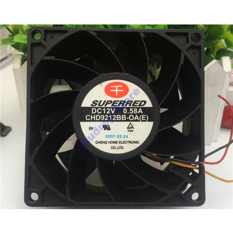 

CHD9212BB-OA 9238 12V 0.58A 6.9W 9cm High volume cooling fan double ball bearing air blower