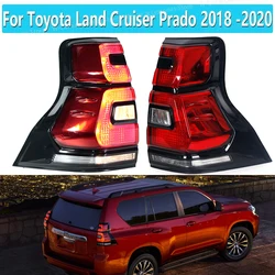 Car Rear Tail Light For Toyota Land Cruiser Prado 2018 2019 2020 Series 150 FJ150 LC150 GRJ150 Brake Lamp With Wire Bulb