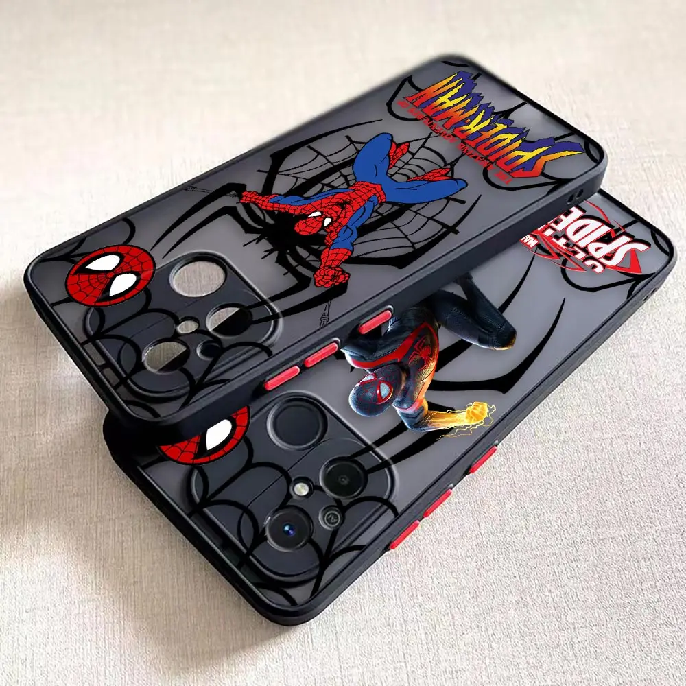 Matte Case for Redmi A1 K50 K40 GAMING K30 K20 10X 10C 10 9C 9T 9A 9 8 7 PRO 4G 5G Case Funda Capa Shell Marvel Spider-Man Combo