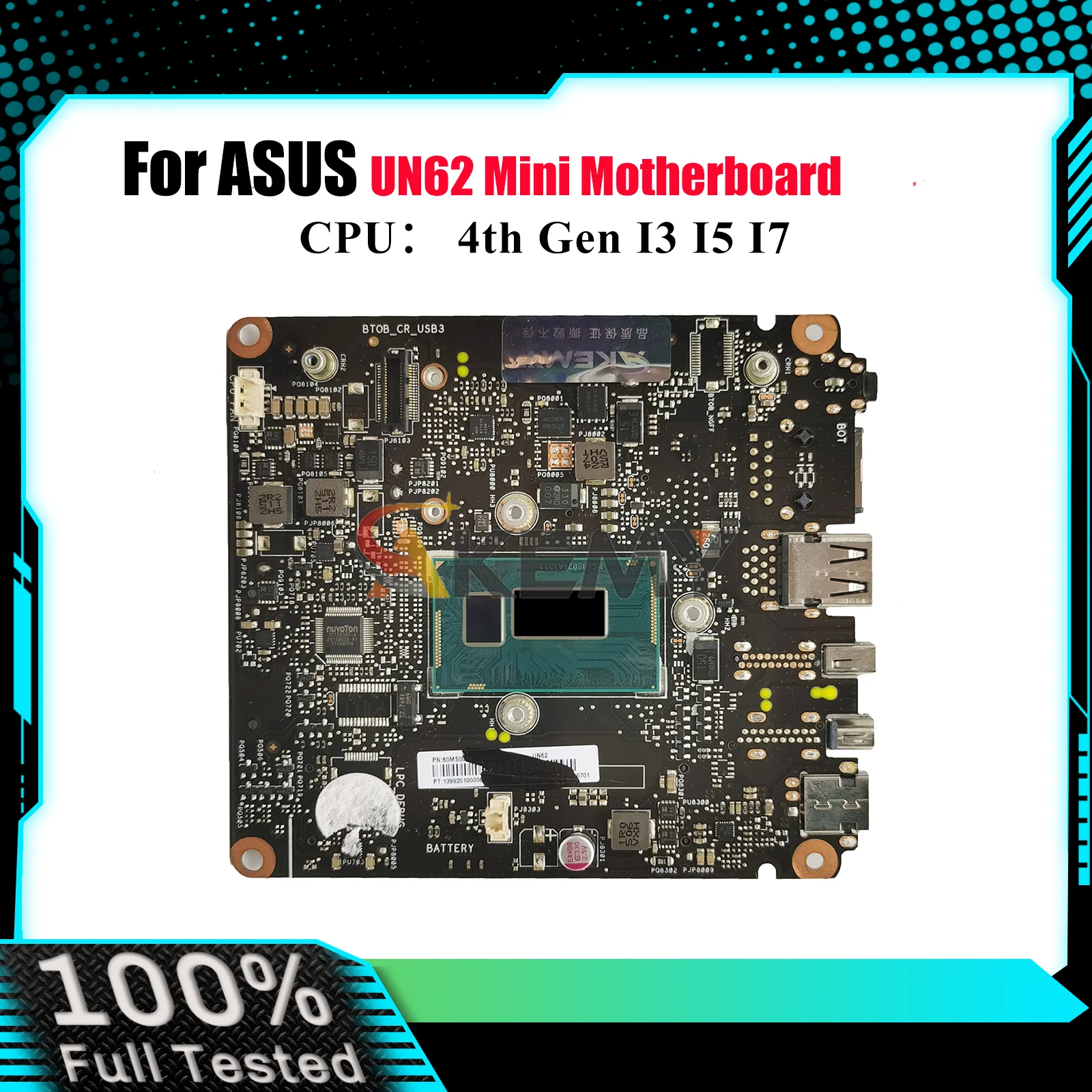

Материнская плата для ноутбука UN62 для ASUS VivoMini UN62, материнская плата для ноутбука с процессором I3 I5 I7, 100% тестирование, ОК, быстрая доставка, высокое качество