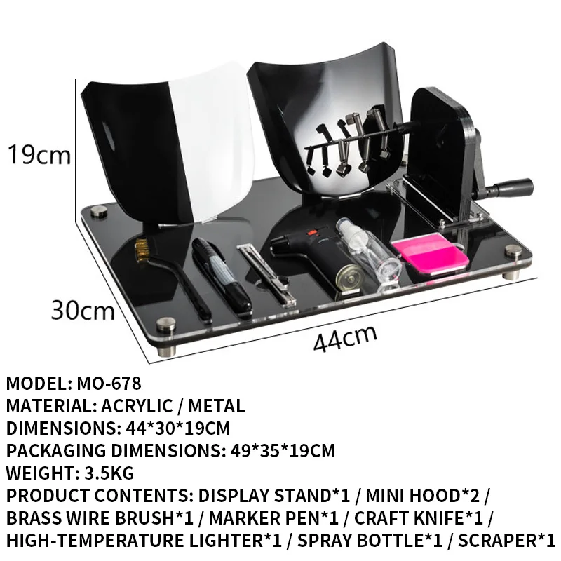 Car Paint Protection Film Tester, Hood Model Display Stand, Scratch, Impact, and Heat Repair Test Demonstration