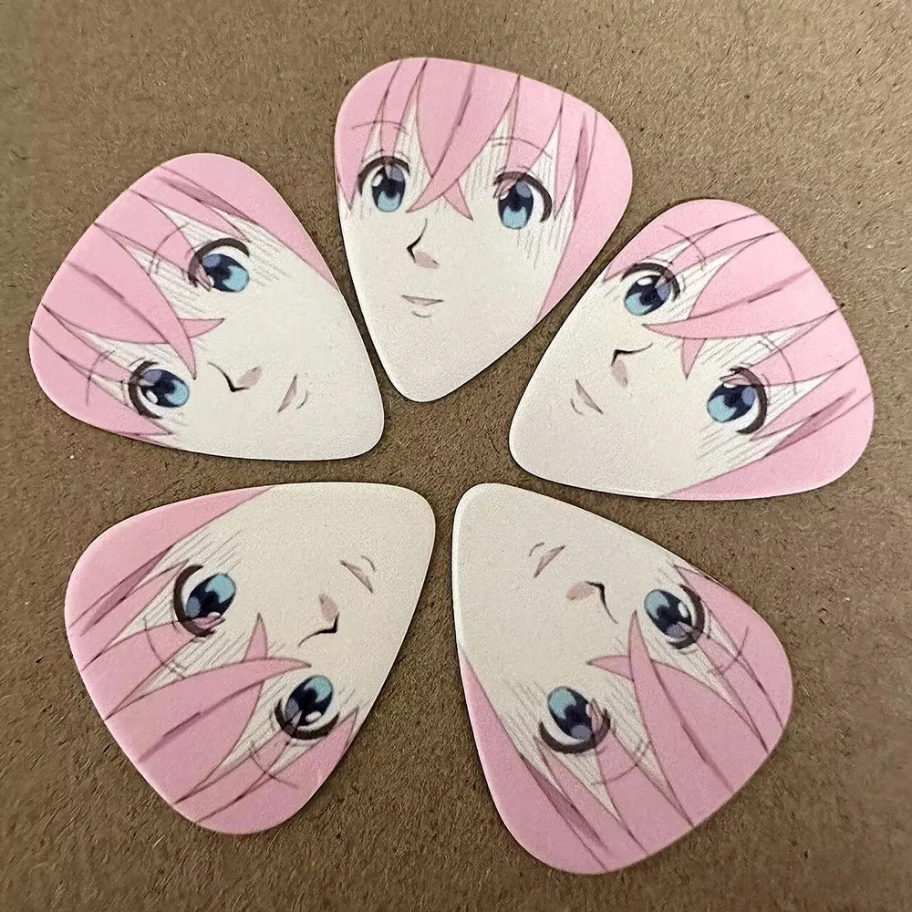 Anime Bocchi The Rock Gotoh Hitori Cosplay Guitar Pick Metal Plectrum Cute Cartoon Figure Accessories 5Pcs/Set Props