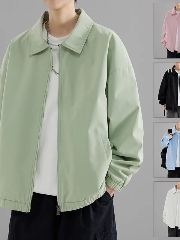 سترة رجالية كبيرة الحجم بياقة من JC Collaborative، بأسلوب الشباب الأمريكي، موديل 2025 الجديد، متعددة الاستخدامات #4