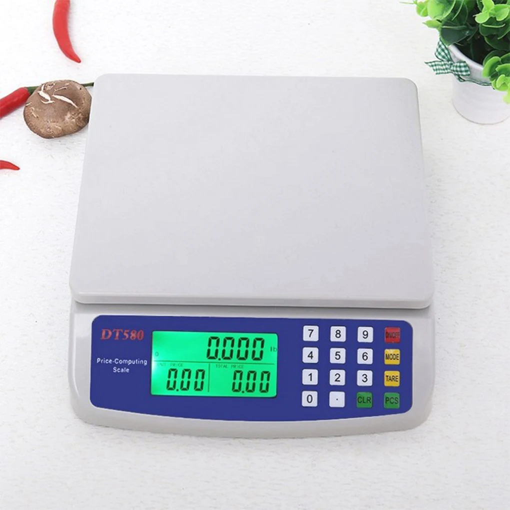 Household Wide Range Food Weighing Scale Vegetable Fruit Grocery Fish Meat Digital Display Scales Multiple Units Accessories