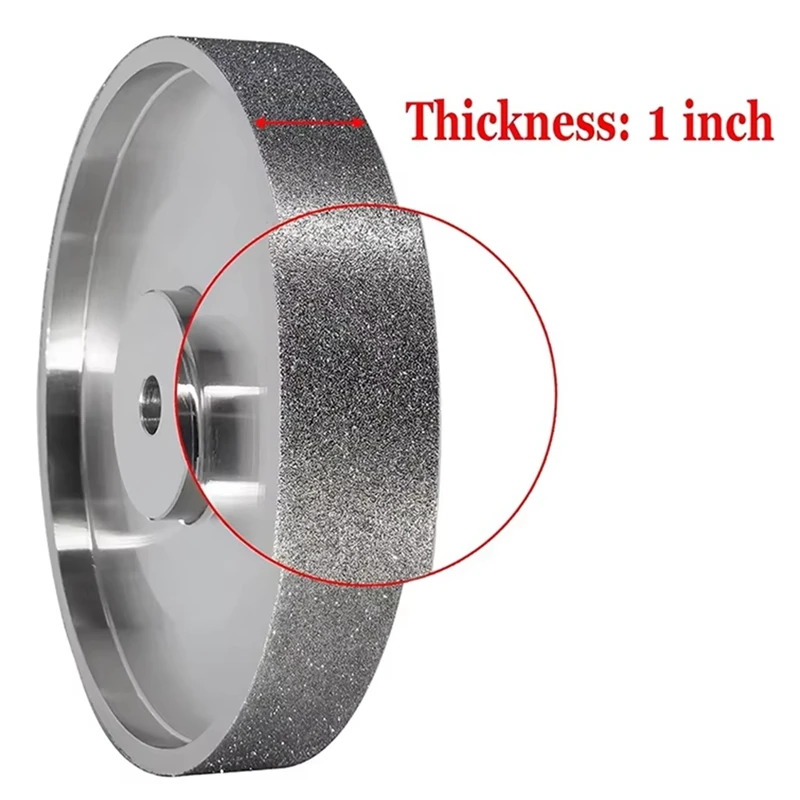 CBN Grinding Wheel, 6Inch Dia X 1Inch Wide, With 1/2Inch Arbor, Diamond Grinding Wheel For Sharpening HSS, 80 Grit