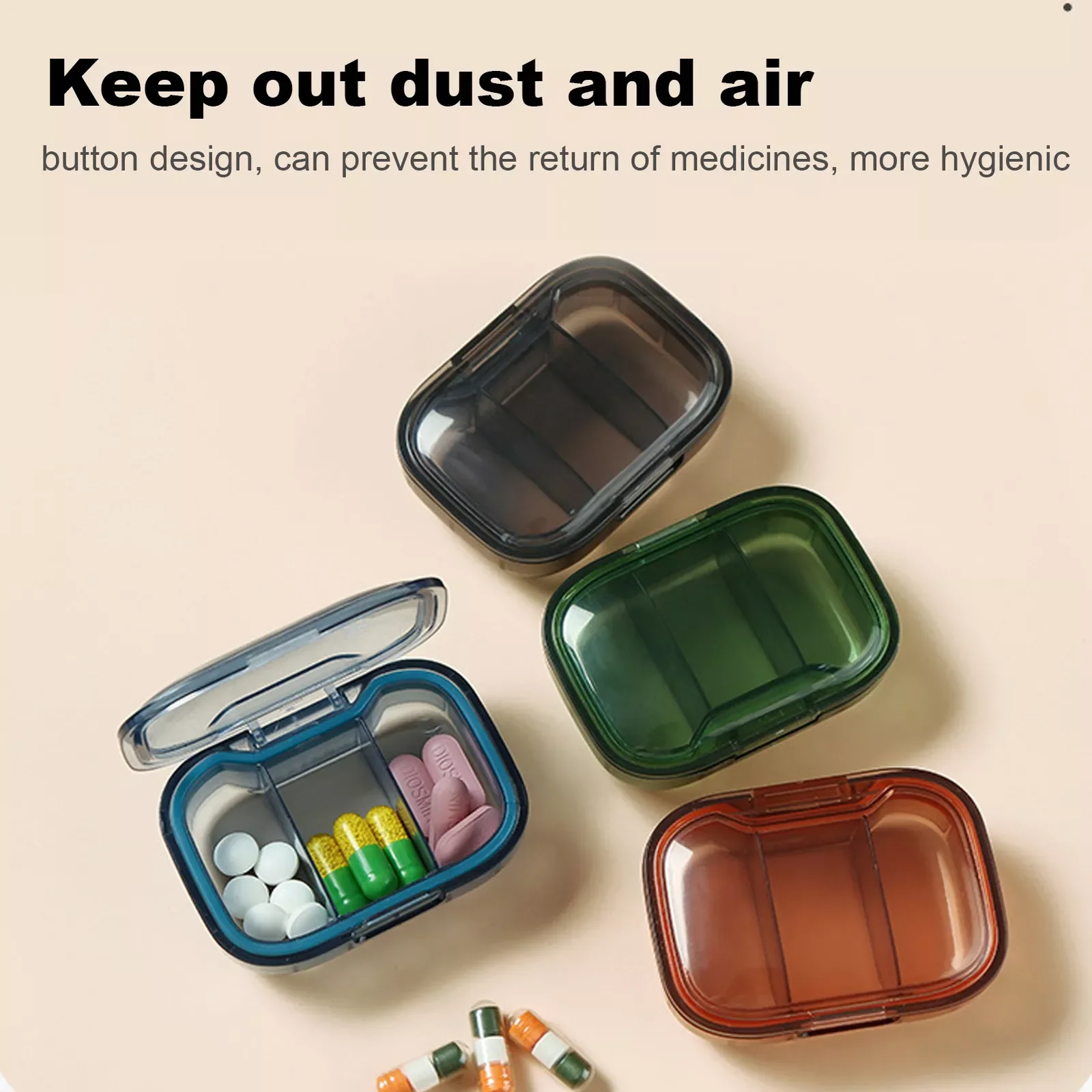 صندوق حبوب دواء صغير صندوق تخزين الأدوية موزع حبوب منظم حبوب اللوحي علبة حبوب منع الحمل حاوية Pastillero المحمولة