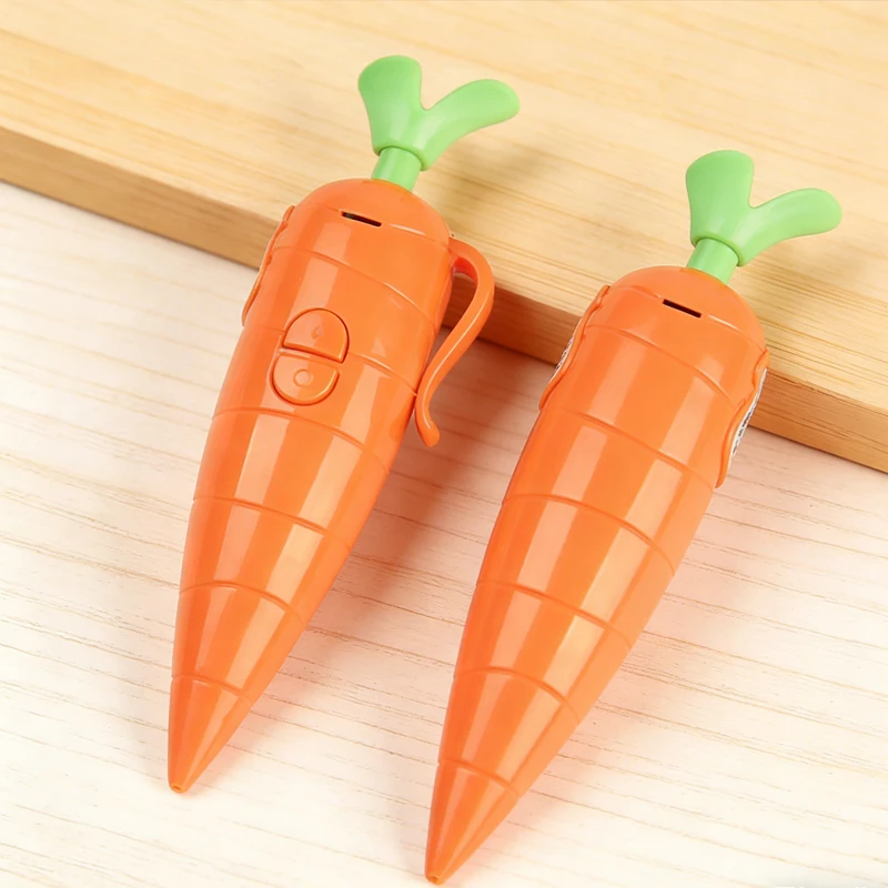

NEW HOT Carrot Recorder Pen * Judy& Nick Style for Kids ^ 60s Mini Recorder /Gel Pen Stationery!!