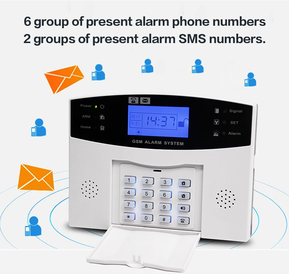 

2,4-дюймовый экран управления клавиатурой Tuya Smart Life WIFI + GSM/4G система охранной сигнализации домашняя охранная сигнализация датчик движения детектор движения