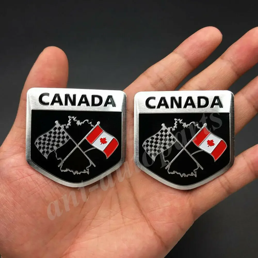 

2x Canada Canadian Flag Car Emblem Badge Motorcycle Sticker Decals Fairing