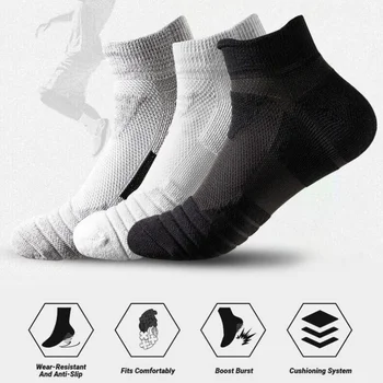 3 Pairs Anti-Slip Football Socks Men Sock Short Long Tube Soccer Basketball Sport…