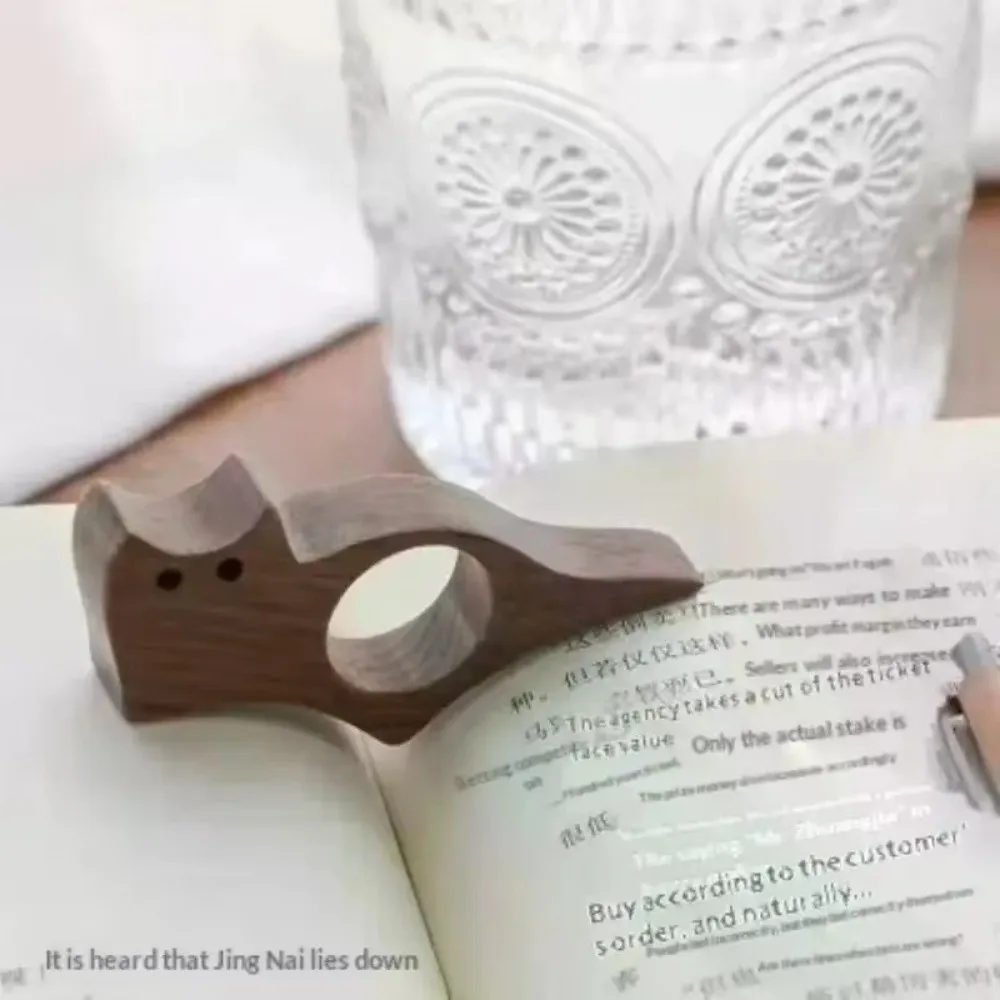 One Hand Operation Thumb Page Holder Fast Reading Aid Page Turning Fixed Page Holder Bookmark Thumb Support Finger Hole
