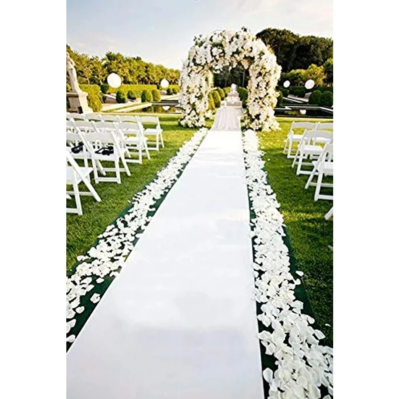 White Large Area Carpet Wedding Aisle Carpet Wedding Exhibition Ceremony Disposable Carpet Wholesale Corridor Stair Mat Non-slip