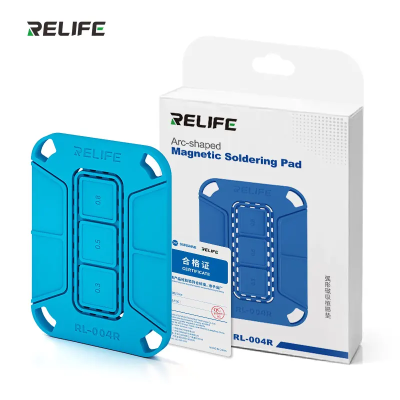 

RELIFE RL-004R Curved Magnetic BGA Soldering Pad Universal Anti-Slip Silicone Pad for CPU Chips and Hard Drive IC Soldering